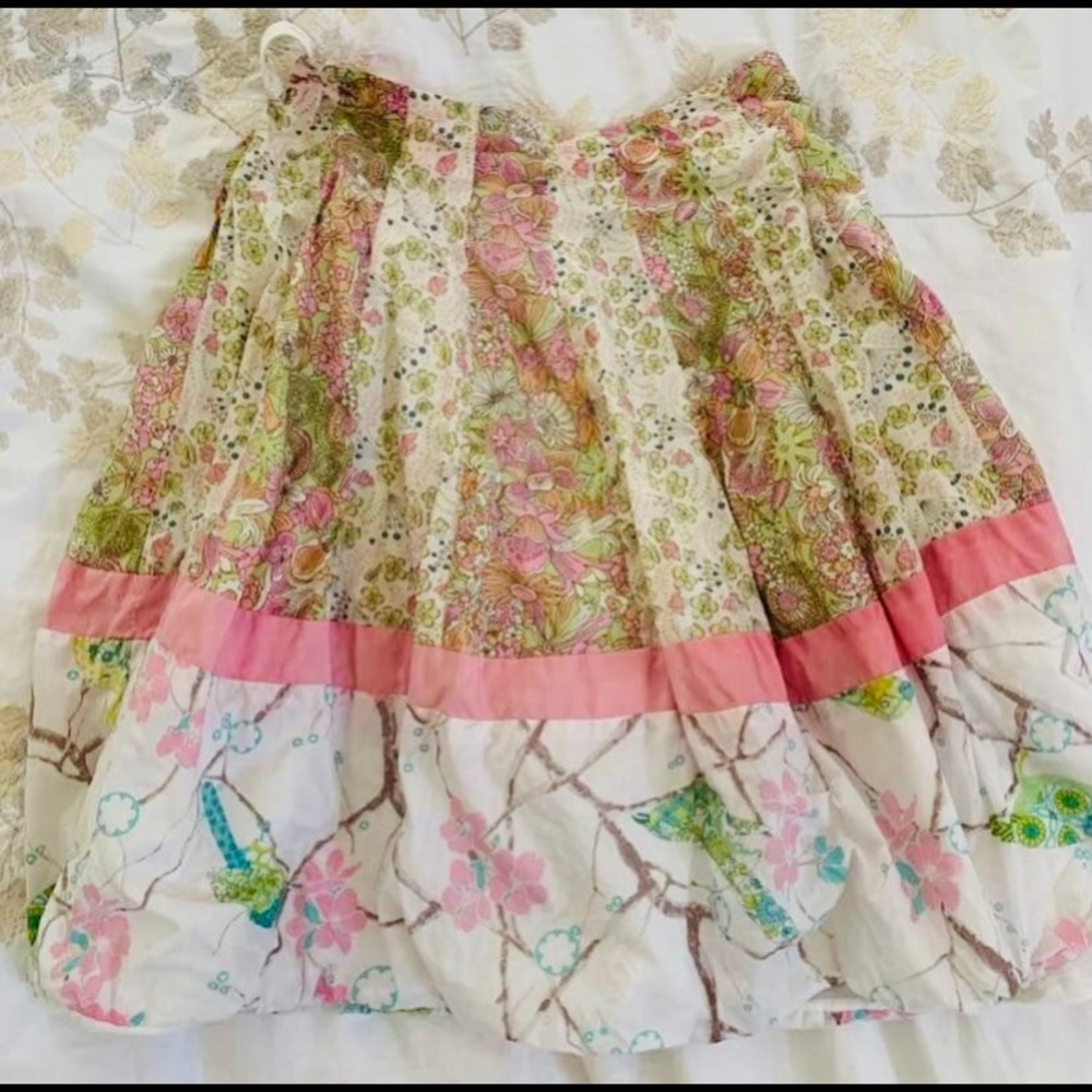 Jigsaw Junior floral pattern skirt sz. 8-9 years, adjustable waist
